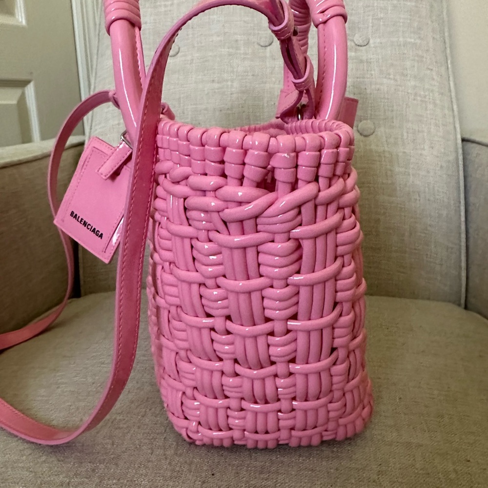 Balenciaga Pink Woven Women's Bag XS - Picture 6 of 9